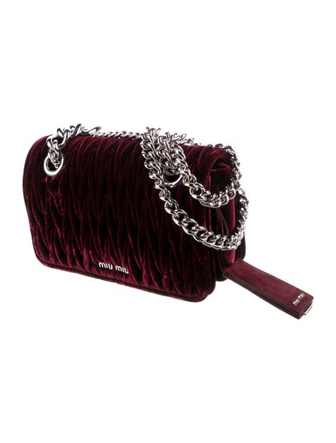 Miu Miu Velvet Shoulder Bag 